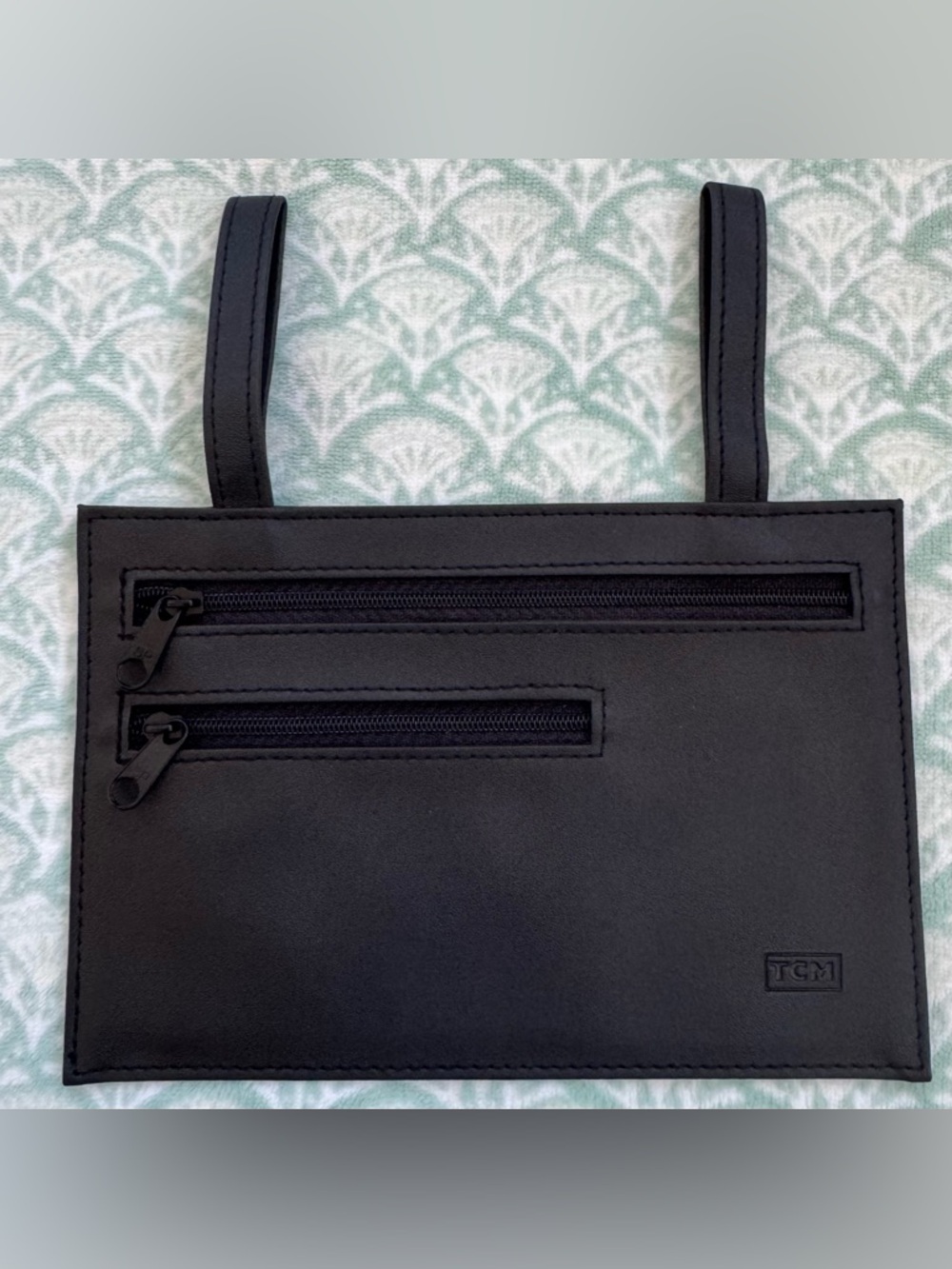 New! Travel Belt Wallet. Black Hidden Passport Pouch. TCM.